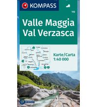 Hiking Maps Switzerland Kompass-Karte 110, Valle Maggia, Val Verzasca 1:40.000 Kompass-Karten GmbH