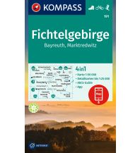 Wanderkarten Tschechien Kompass-Karte 191, Fichtelgebirge, Bayreuth, Marktredwitz 1:50.000 Kompass-Karten GmbH