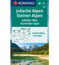 Hiking Maps Carinthia Kompass-Karte 2801, Julische Alpen/Julijske alpe, Steiner Alpen/Kamniške alpe 1:75.000 Kompass-Karten GmbH