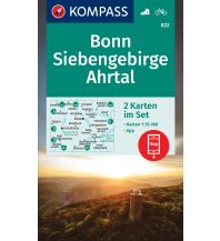 Hiking Maps Germany KOMPASS Wanderkarten-Set 822 Bonn, Siebengebirge, Ahrtal (2 Karten) 1:35.000 Kompass-Karten GmbH