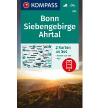 Hiking Maps Germany KOMPASS Wanderkarten-Set 822 Bonn, Siebengebirge, Ahrtal (2 Karten) 1:35.000 Kompass-Karten GmbH