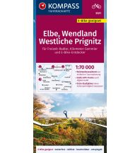 Radkarten Kompass-Fahrradkarte 3321, Elbe, Wendland, Westliche Prignitz 1:70.000 Kompass-Karten GmbH