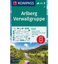Wanderkarten Vorarlberg Kompass-Karte 33, Arlberg, Verwallgruppe 1:50.000 Kompass-Karten GmbH