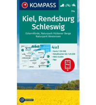 Wanderkarten Schleswig-Holstein Kompass-Karte 714, Kiel, Rendsburg, Schleswig 1:50.000 Kompass-Karten GmbH