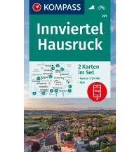 Wanderkarten Salzburg Kompass-Kartenset 201, Innviertel, Hausruck 1:50.000 Kompass-Karten GmbH
