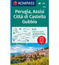 Wanderkarten Apennin Kompass-Karte 2464, Perugia, Assisi, Città di Castello, Gubbio 1:50.000 Kompass-Karten GmbH