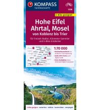 Cycling Maps Kompass-Fahrradkarte 3338, Hohe Eifel, Ahrtal, Mosel 1:70.000 Kompass-Karten GmbH