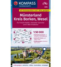 Radkarten Kompass Fahrradkarte 3216, Münsterland, Kreis Borken, Wesel 1:50.000 Kompass-Karten GmbH