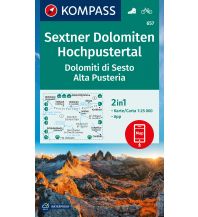 Hiking Maps South Tyrol + Dolomites Kompass-Karte 657, Sextner Dolomiten, Hochpustertal 1:25.000 Kompass-Karten GmbH