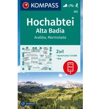 Hiking Maps South Tyrol + Dolomites Kompass-Karte 652, Hochabtei/Alta Badia, Arabba, Marmolada 1:25.000 Kompass-Karten GmbH