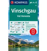 Wanderkarten Südtirol & Dolomiten Kompass-Karte 52, Vinschgau/Val Venosta 1:50.000 Kompass-Karten GmbH