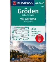 Hiking Maps South Tyrol + Dolomites Kompass-Karte 616, Gröden/Val Gardena, Sella, Canazei 1:25.000 Kompass-Karten GmbH