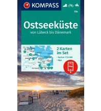 Wanderkarten Schleswig-Holstein Kompass-Kartenset 724, Ostseeküste von Lübeck bis Dänemark 1:50.000 Kompass-Karten GmbH