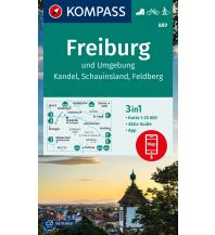 Hiking Maps Black Forest / Swabian Alps Kompass-Karte 889, Freiburg und Umgebung 1:25.000 Kompass-Karten GmbH