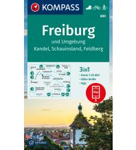 Hiking Maps Black Forest / Swabian Alps Kompass-Karte 889, Freiburg und Umgebung 1:25.000 Kompass-Karten GmbH