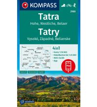 Wanderkarten Slowakei Kompass-Karte 2100, Hohe, Westliche und Belaer Tatra 1:50.000 Kompass-Karten GmbH