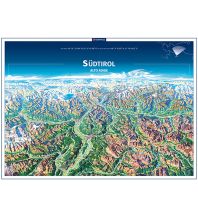 Poster and Wall Maps Kompass Panorama-Poster Südtirol/Alto Adige Kompass-Karten GmbH