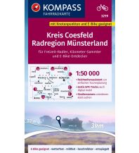Cycling Maps KOMPASS Fahrradkarte 3219 Kreis Coesfeld - Radregion Münsterland mit Knotenpunkten 1:50.000 Kompass-Karten GmbH