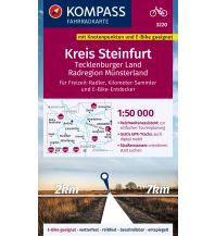 Cycling Guides KOMPASS Fahrradkarte 3220 Kreis Steinfurt, Tecklenburger Land, Radregion Münsterland mit Knotenpunkten 1:50.000 Kompass-Karten GmbH