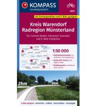 Radkarten KOMPASS Fahrradkarte 3221 Kreis Warendorf - Radregion Münsterland mit Knotenpunkten 1:50.000 Kompass-Karten GmbH