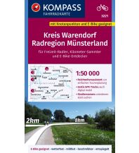 Radkarten KOMPASS Fahrradkarte 3221 Kreis Warendorf - Radregion Münsterland mit Knotenpunkten 1:50.000 Kompass-Karten GmbH