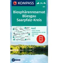 Wanderkarten Deutschland KOMPASS Wanderkarte 824 Biosphärenreservat Bliesgau & Saarpfalz-Kreis 1:25.000 Kompass-Karten GmbH