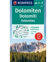 Wanderkarten Italien Kompass-Kartenset 672, Dolomiten/Dolomiti/Dolomites 1:35.000 Kompass-Karten GmbH