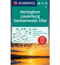 Wanderkarten Schleswig-Holstein Kompass-Karte 722, Herzogtum Lauenburg, Sachsenwald, Elbe 1:50.000 Kompass-Karten GmbH