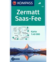 Hiking Maps Switzerland Kompass-Karte 117, Zermatt, Saas-Fee 1:40.000 Kompass-Karten GmbH