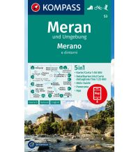 Hiking Maps South Tyrol + Dolomites Kompass-Karte 53, Meran und Umgebung 1:50.000 Kompass-Karten GmbH