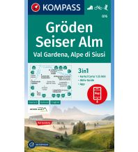 Hiking Maps South Tyrol + Dolomites Kompass-Karte 076, Gröden, Seiser Alm 1:25.000 Kompass-Karten GmbH