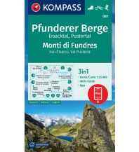 Wanderkarten Südtirol & Dolomiten Kompass-Karte 081, Pfunderer Berge/Monti di Fundres 1:25.000 Kompass-Karten GmbH