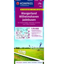 Cycling Maps KOMPASS Fahrradkarte 3312 Wangerland, Wilhelmshaven, Jadebusen mit Knotenpunkten 1:70.000 Kompass-Karten GmbH