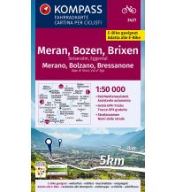 Radkarten KOMPASS Fahrradkarte 3421 Meran, Bozen und Umgebung 1:50.000 Kompass-Karten GmbH