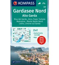 Wanderkarten Italien Kompass-Karte 659, Gardasee Nord / Alto Garda 1:25.000 Kompass-Karten GmbH