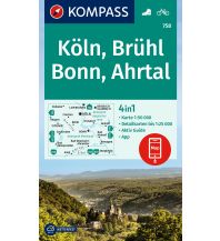 Wanderkarten Deutschland Kompass-Karte 758, Köln, Brühl, Bonn, Ahrtal 1:50.000 Kompass-Karten GmbH