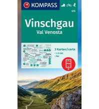 Hiking Maps South Tyrol + Dolomites Kompass-Kartenset 670, Vinschgau/Val Venosta 1:25.000 Kompass-Karten GmbH