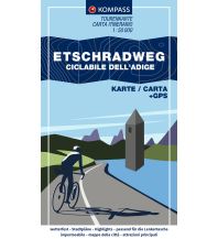 Cycling Maps KOMPASS Fahrrad-Tourenkarte Etschradweg – Ciclabile dell'Adige 1:50.000 Kompass-Karten GmbH