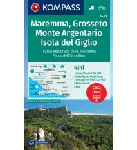 Wanderkarten Italien Kompass-Karte 2470, Maremma, Grosseto, Monte Argentario, Isola del Giglio 1:50.000 Kompass-Karten GmbH