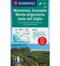 Wanderkarten Italien Kompass-Karte 2470, Maremma, Grosseto, Monte Argentario, Isola del Giglio 1:50.000 Kompass-Karten GmbH