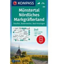 Hiking Maps Germany KOMPASS Wanderkarte 890 Münstertal, Nördliches Markgräflerland, Staufen, Badenweiler, Bad Krozingen 1:25.000 Kompass-Karten GmbH