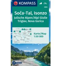 Wanderkarten Slowenien Kompass-Karte 2804, Soča-Tal/Isonzo, Julische Alpen/Alpi Giulie 1:50.000 Kompass-Karten GmbH