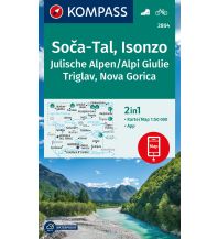 Wanderkarten Slowenien Kompass-Karte 2804, Soča-Tal/Isonzo, Julische Alpen/Alpi Giulie 1:50.000 Kompass-Karten GmbH