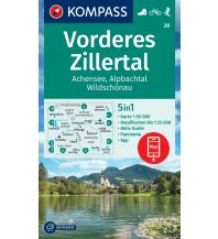 Wanderkarten Tirol Kompass-Karte 28, Vorderes Zillertal 1:50.000 Kompass-Karten GmbH
