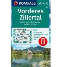 Wanderkarten Tirol Kompass-Karte 28, Vorderes Zillertal 1:50.000 Kompass-Karten GmbH