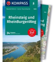 Long Distance Hiking KOMPASS Wanderführer Rheinsteig RheinBurgenWeg, 34 Etappen mit Extra-Tourenkarte Kompass-Karten GmbH