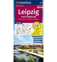Cycling Maps Germany Kompass Fahrradkarte 3361 Leipzig und Umgebung 1:70.000 Kompass-Karten GmbH