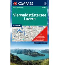 Hiking Maps Switzerland Kompass-Karte 116, Vierwaldstättersee, Luzern 1:40.000 Kompass-Karten GmbH