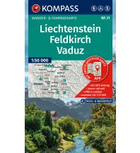 Hiking Maps Vorarlberg Kompass-Karte 21, Liechstenstein, Feldkirch, Vaduz 1:50.000 Kompass-Karten GmbH