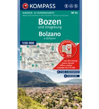 Hiking Maps South Tyrol + Dolomites Kompass-Karte 54, Bozen und Umgebung/Bolzano e dintorni 1:50.000 Kompass-Karten GmbH